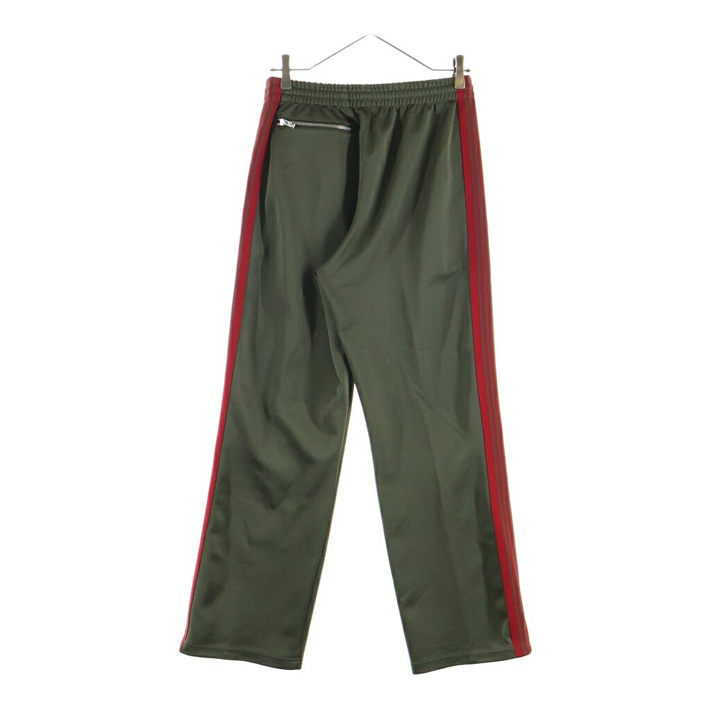 Needles(ニードルス) 24SS ×NUBIAN SIDE LINE CENTERPRESS TRACK PANTS POLY-SMOOTH ×ヌビアン サイドラインセンタープレストラックパンツ ロゴ刺繍ナイロントラックパンツ NS1591 カーキ