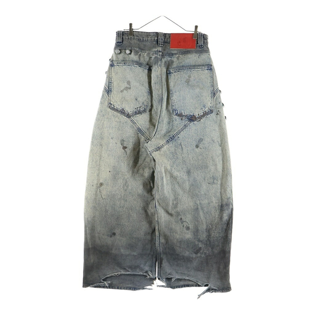 NO BRAND(ノーブランド) LATUI ATELIER ラトゥイ アトリエ RAIN WALKER JEANS レインワーカージーンズ ユーズド加工インダストリアルスタッズバギーデニム インディゴ