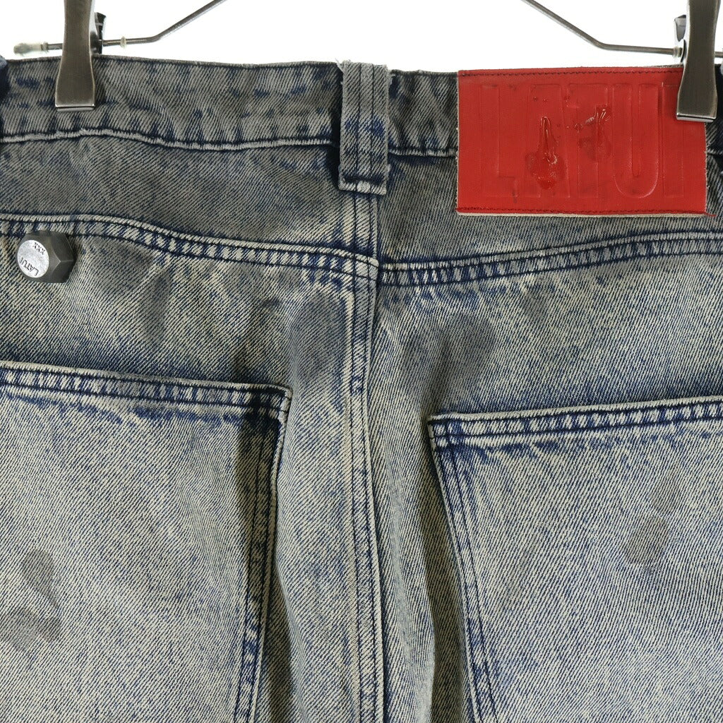 NO BRAND(ノーブランド) LATUI ATELIER ラトゥイ アトリエ RAIN WALKER JEANS レインワーカージーンズ ユーズド加工インダストリアルスタッズバギーデニム インディゴ