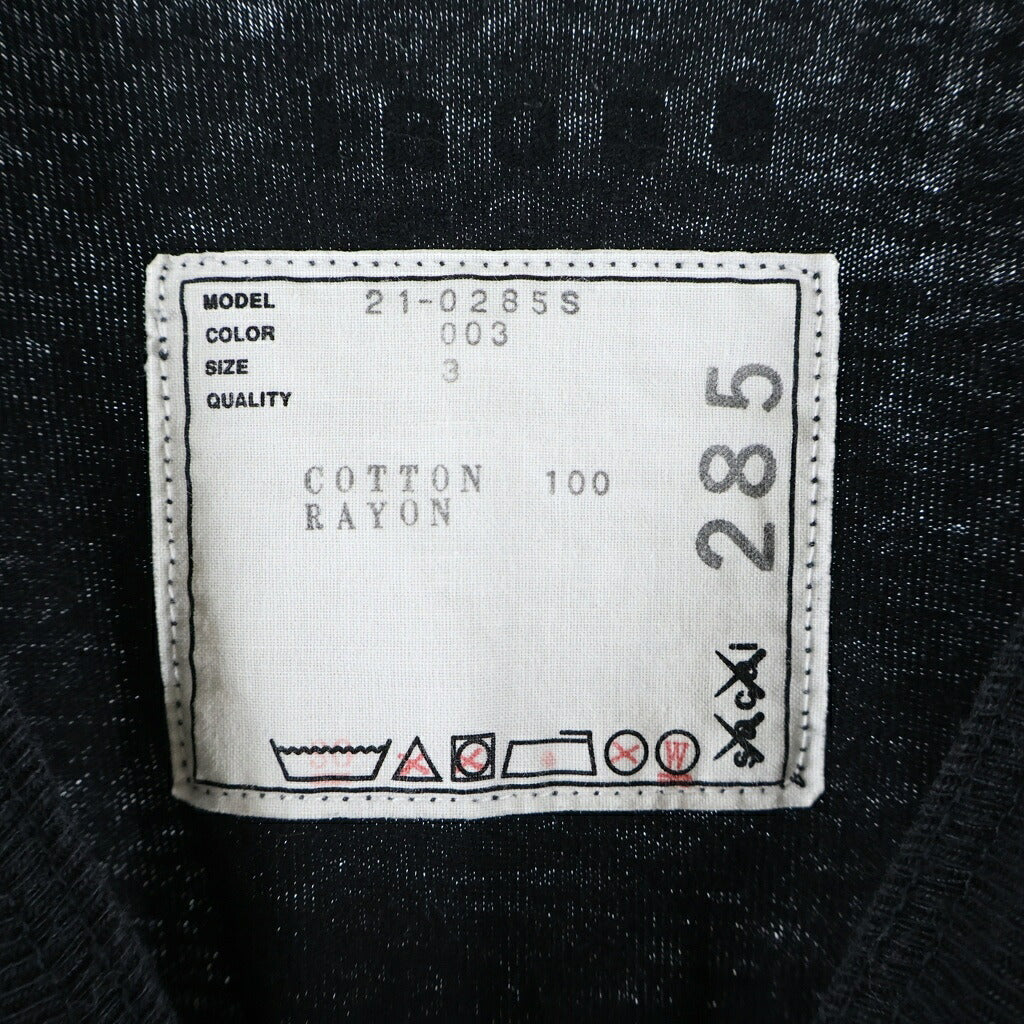 Sacai(サカイ) 21AW ×KAWS EMBROIDERY カウズ コットン ロゴエンブロイダリー クルーネックTシャツ カットソー ブラック 21-0285S
