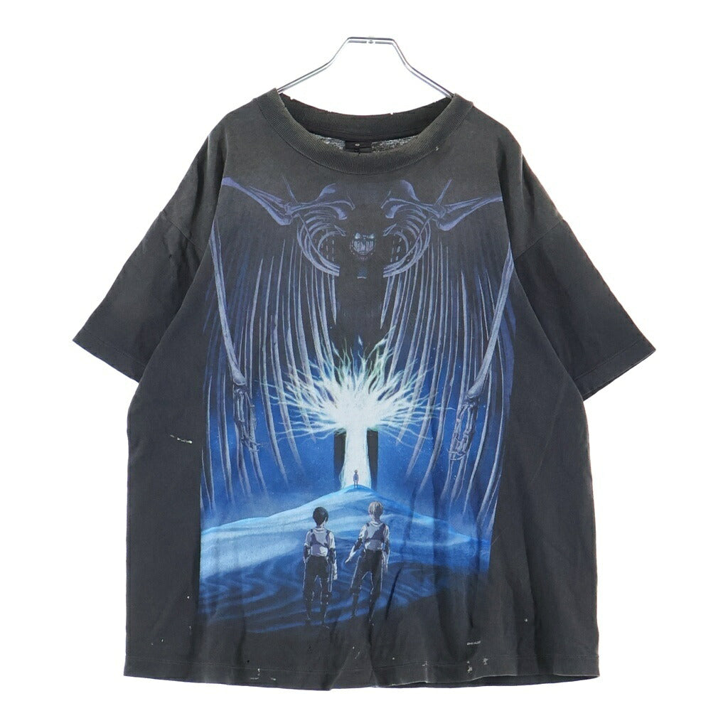 SAINT MICHAEL(セントマイケル) 26SS ×ATTACK ON TITAN AOT_SS TEE 進撃の巨人 クルーネック半袖Tシャツ カットソー ブラック SM-MK8-0000-C77
