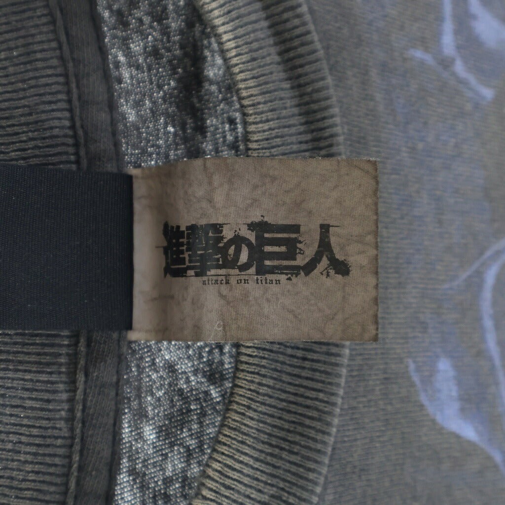 SAINT MICHAEL(セントマイケル) 26SS ×ATTACK ON TITAN AOT_SS TEE 進撃の巨人 クルーネック半袖Tシャツ カットソー ブラック SM-MK8-0000-C77