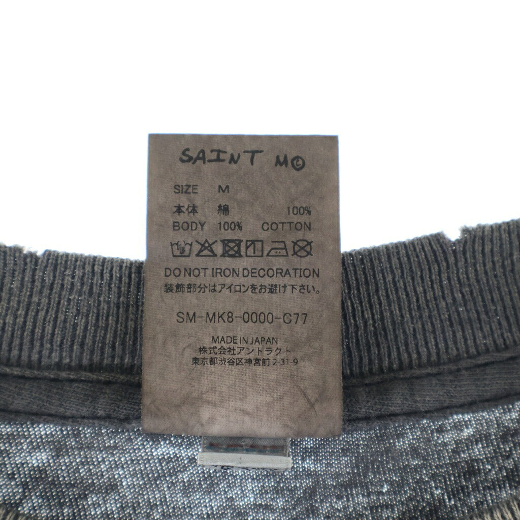 SAINT MICHAEL(セントマイケル) 26SS ×ATTACK ON TITAN AOT_SS TEE 進撃の巨人 クルーネック半袖Tシャツ カットソー ブラック SM-MK8-0000-C77