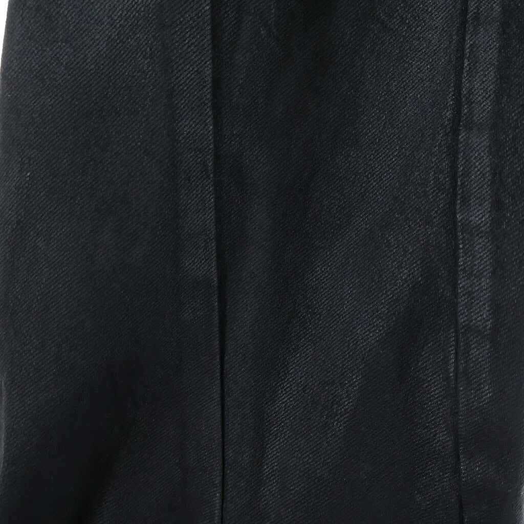 JULIUS(ユリウス) 26SS 12oz DENIM COATING PANTS コーティング加工 ボタンフライ フレアデニムパンツ ブラック 937PAM2-C