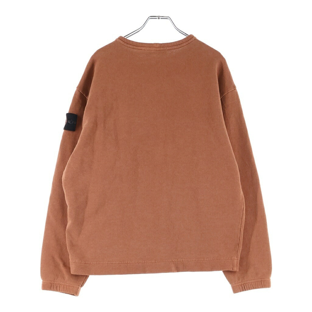STONE ISLAND(ストーンアイランド) 26AW MINERAL DYED COTTON FLEECE ミネラルダイ コットン クルーネックスウェットシャツ フリース オレンジ L2S156100028S00T7