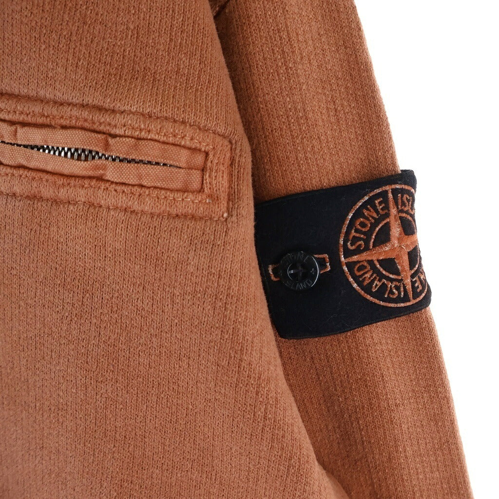 STONE ISLAND(ストーンアイランド) 26AW MINERAL DYED COTTON FLEECE ミネラルダイ コットン クルーネックスウェットシャツ フリース オレンジ L2S156100028S00T7