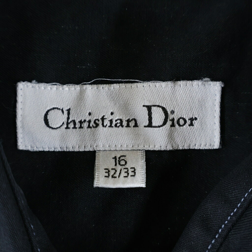 Christian Dior(クリスチャンディオール) 90S Plain Dress Shirt プレーンドレスシャツ 長袖シャツ ブラック