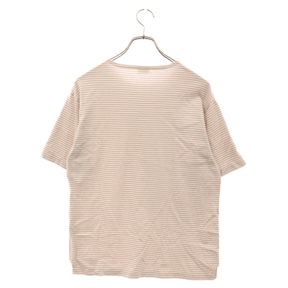 ORCIVAL(オーシバル) ボーダー柄クルーネック半袖Tシャツ ベージュ
