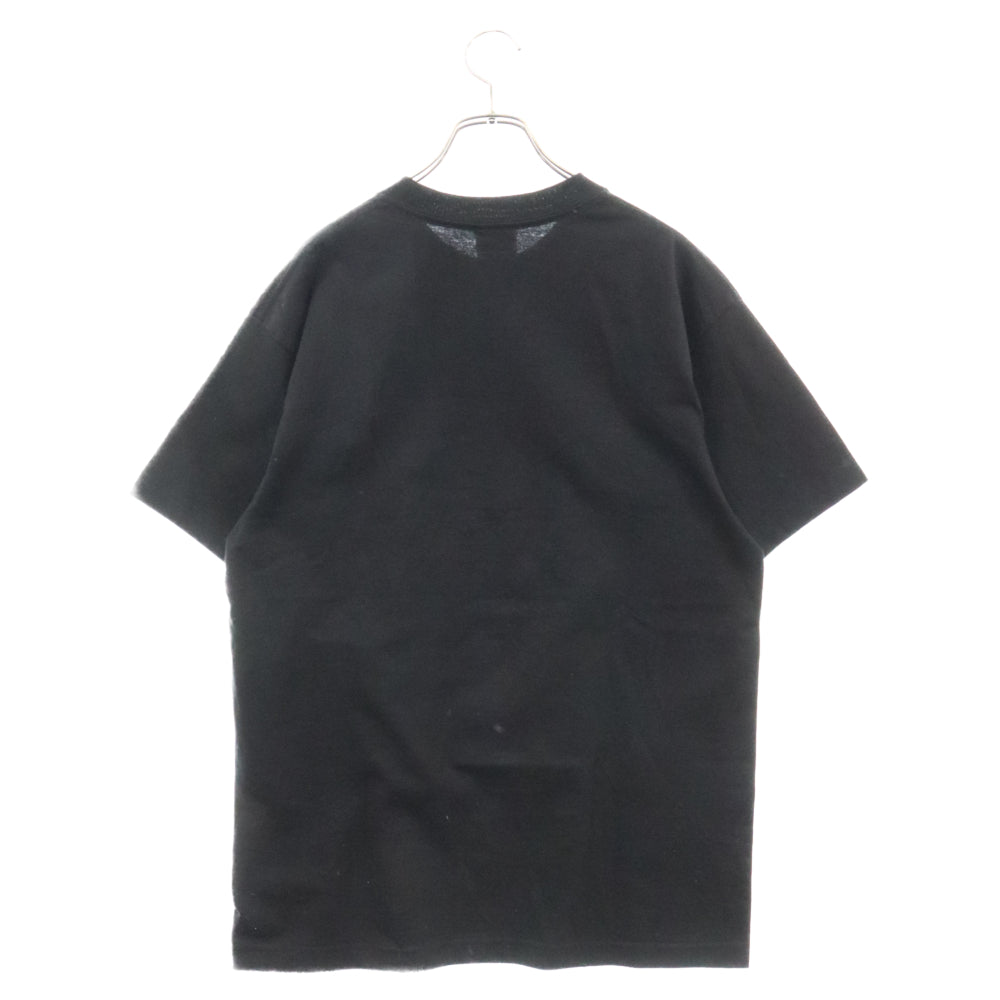 HUF(ハフ) ガンジャ ロゴ刺繍 クルーネック 半袖Tシャツ ブラック