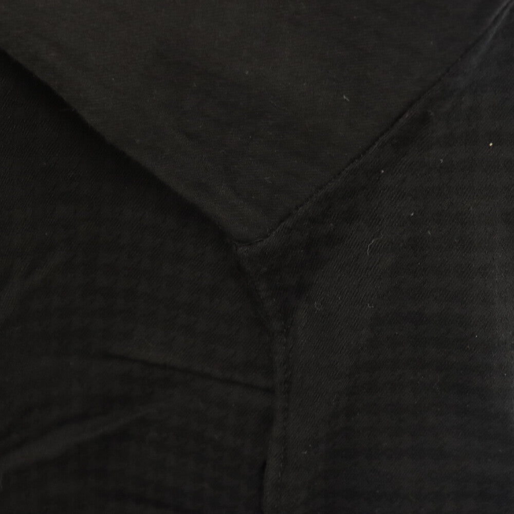 NEXUS7(ネクサスセブン) Vネック 千鳥格子 半袖 コットン Tシャツ ブラック