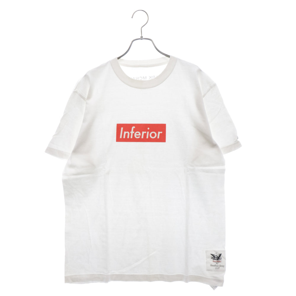 MARK MCNAIRY(マークマクナイリー) Inferior ボックスロゴ 半袖 Tシャツ ホワイト