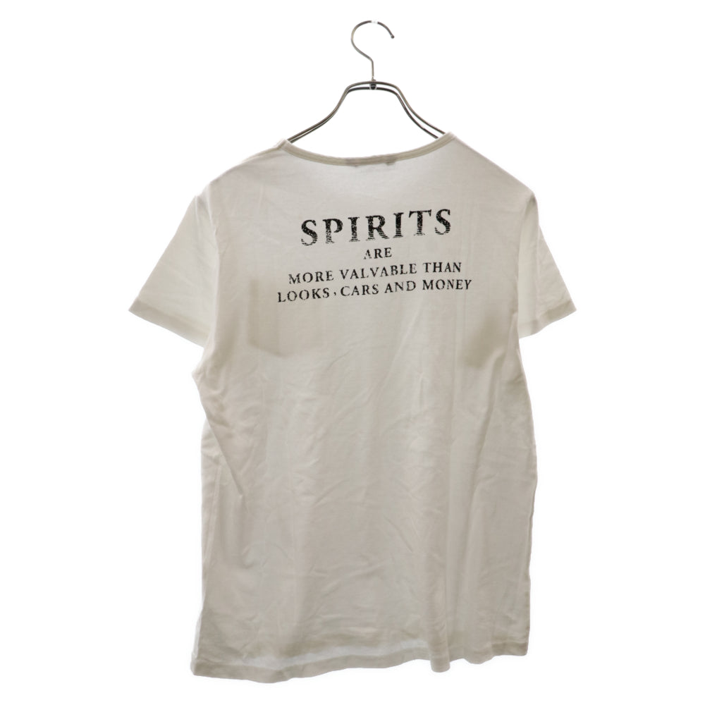 THE FABRIC(ザ ファブリック) ポケット付き クルーネック バックプリント 半袖 Tシャツ ホワイト