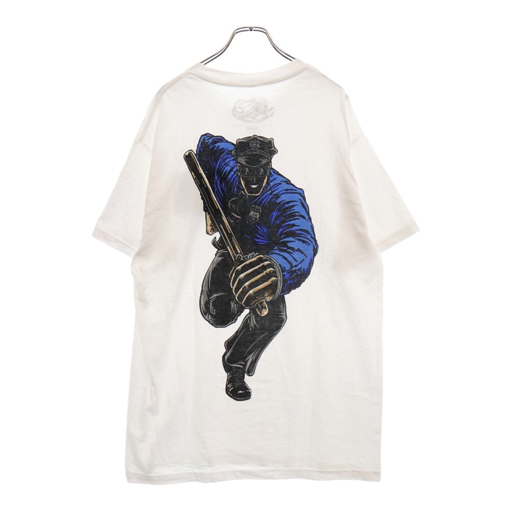 POWELL PERALTA(パウエルペラルタ) バックプリント ポリス 半袖 Tシャツ ホワイト