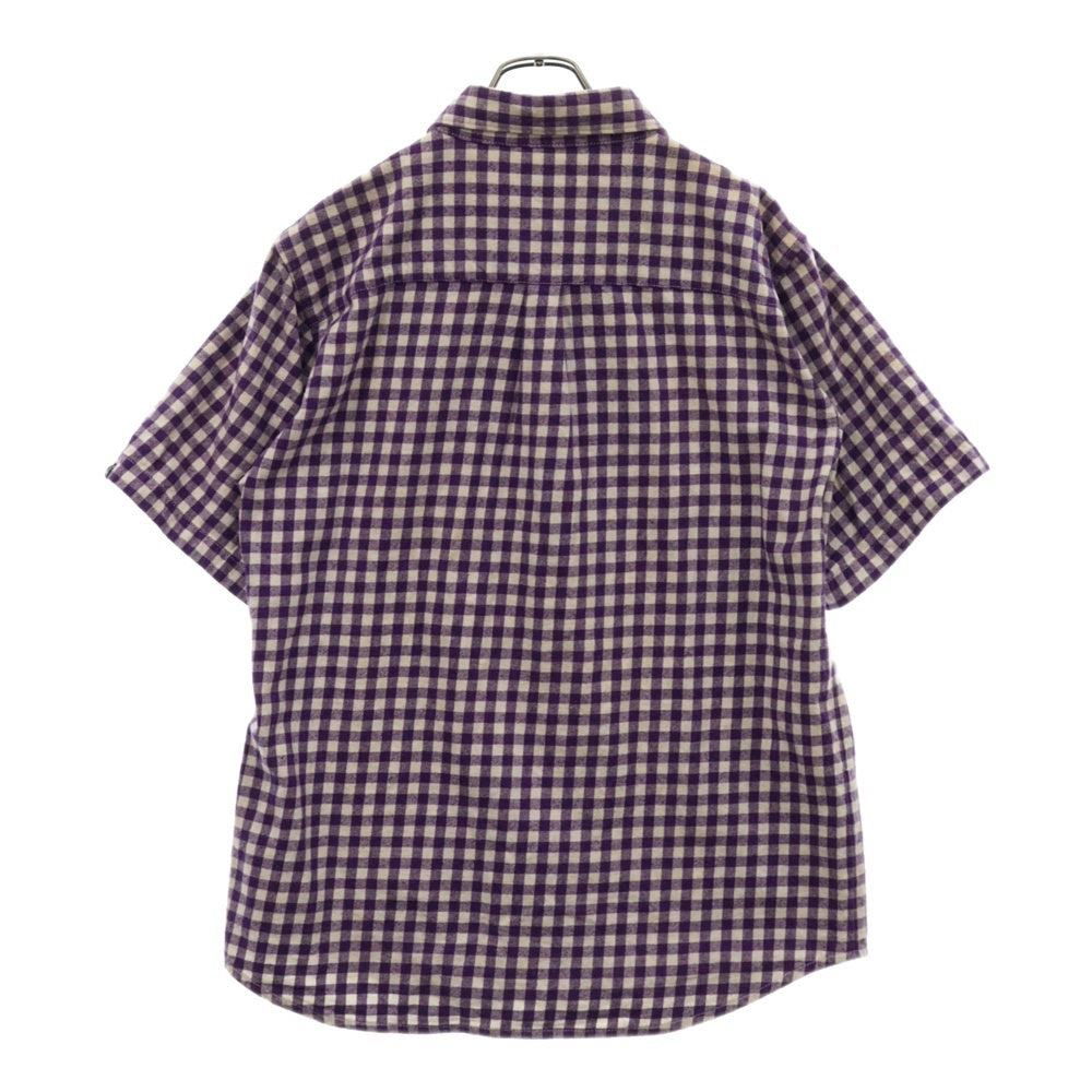 STUSSY(ステューシー) コットン チェック柄 半袖 シャツ パープル