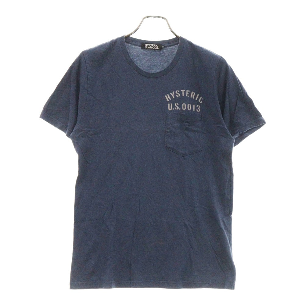HYSTERIC GLAMOUR(ヒステリックグラマー) TRANS LOVE ACADEMY フロントポケット 半袖Tシャツ カットソー ネイビー 0251CT36