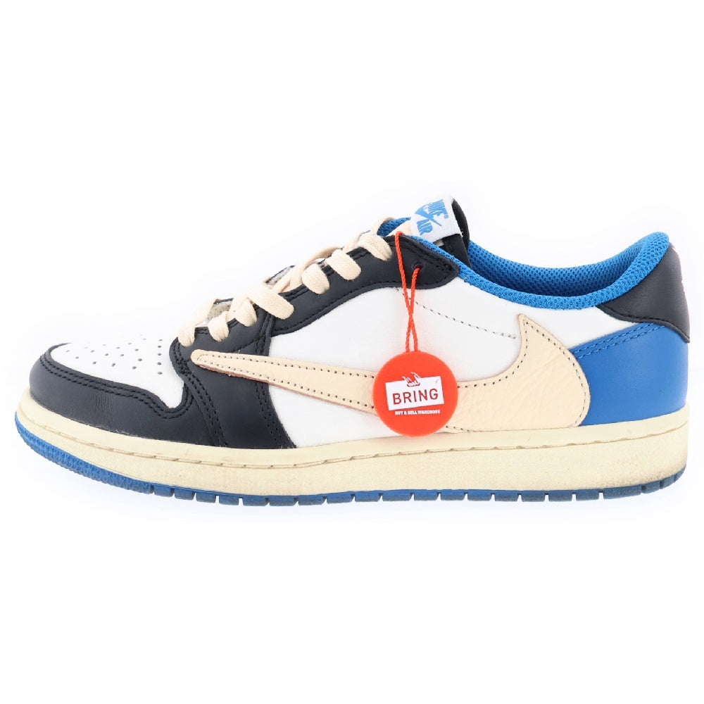 NIKE(ナイキ) ×TRAVIS SCOTT FRAGMENT DESIGN AIR JORDAN 1 LOW OG SP DM7866-140 トラヴィススコット フラグメント エアジョーダン1 ローカットスニーカーブルー US7/25cm