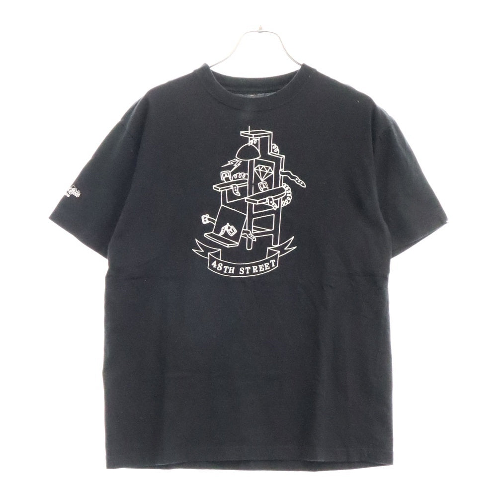 NEIGHBORHOOD(ネイバーフッド) プリント 半袖 コットン Tシャツ ブラック