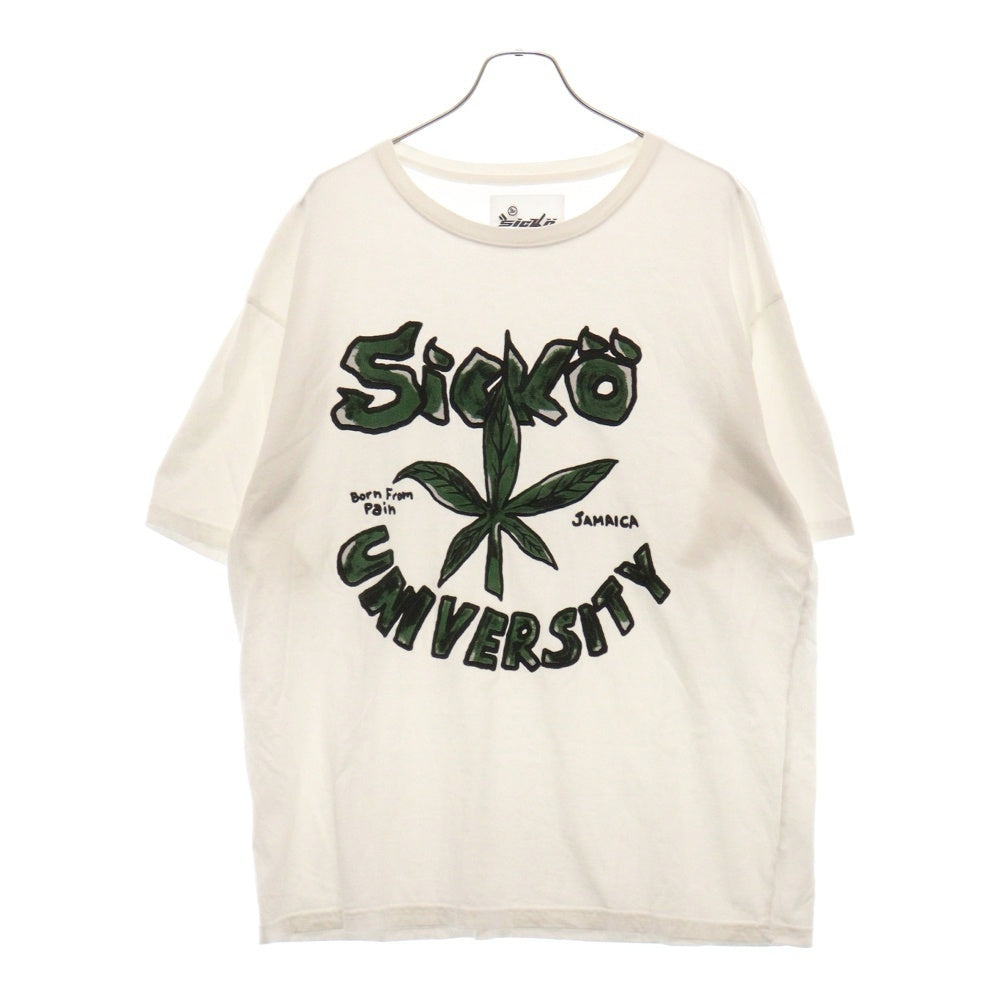 SICKO(シコ) Born From Pain Tee フロントプリント 半袖Tシャツ カットソー ホワイト