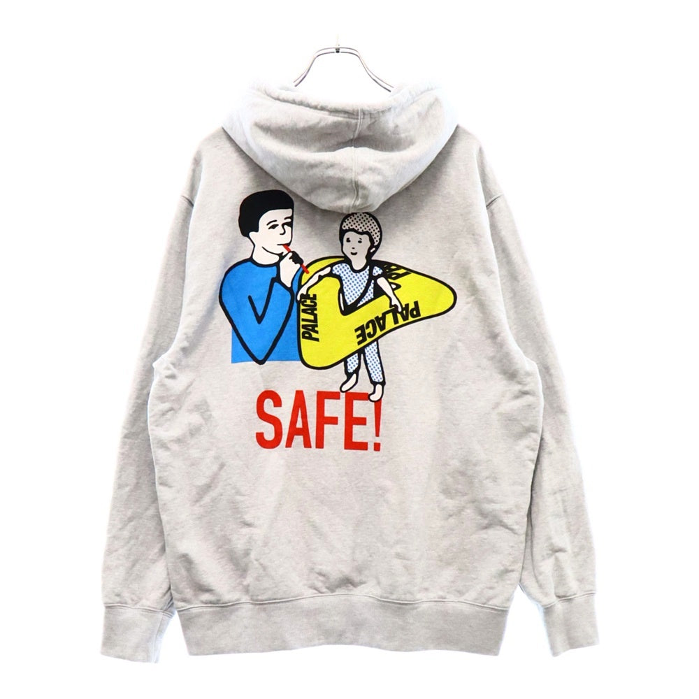 Palace Skateboards(パレススケートボーズ) 19SS SAFE T Hoodie セーフT プリント プルオーバーパーカー フーディー グレー