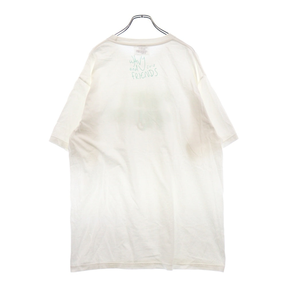 WAVY&ERIENDS(ウェイビーアンドフレンズ) フロントロゴ プリント 半袖Tシャツ カットソー ホワイト