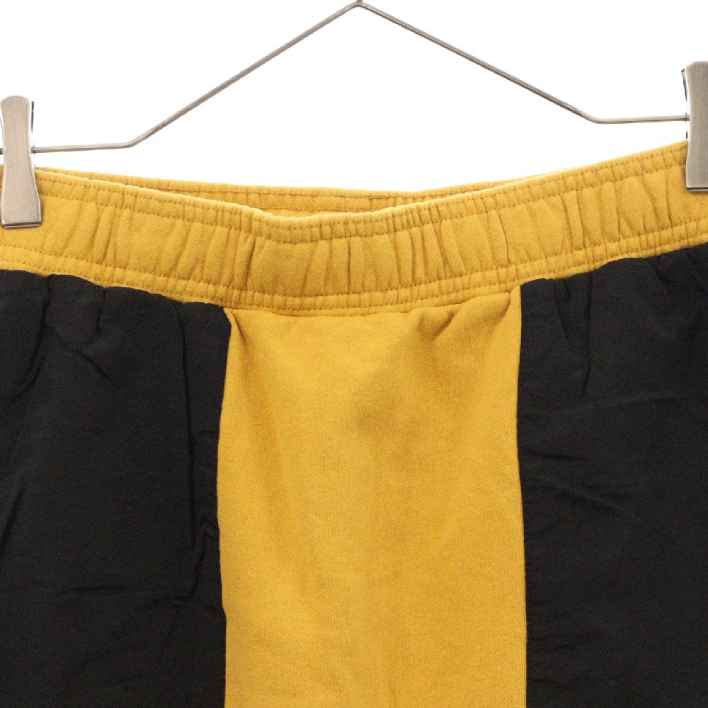STUSSY(ステューシー) SIMONE CONTRAST POKET SKIRT コットン ナイロン切替 スウェットスカート マスタード/ブラック レディース 21485