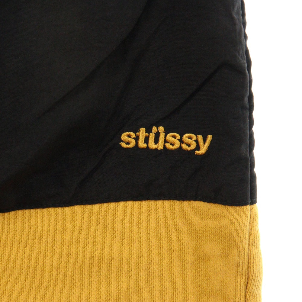 STUSSY(ステューシー) SIMONE CONTRAST POKET SKIRT コットン ナイロン切替 スウェットスカート マスタード/ブラック レディース 21485