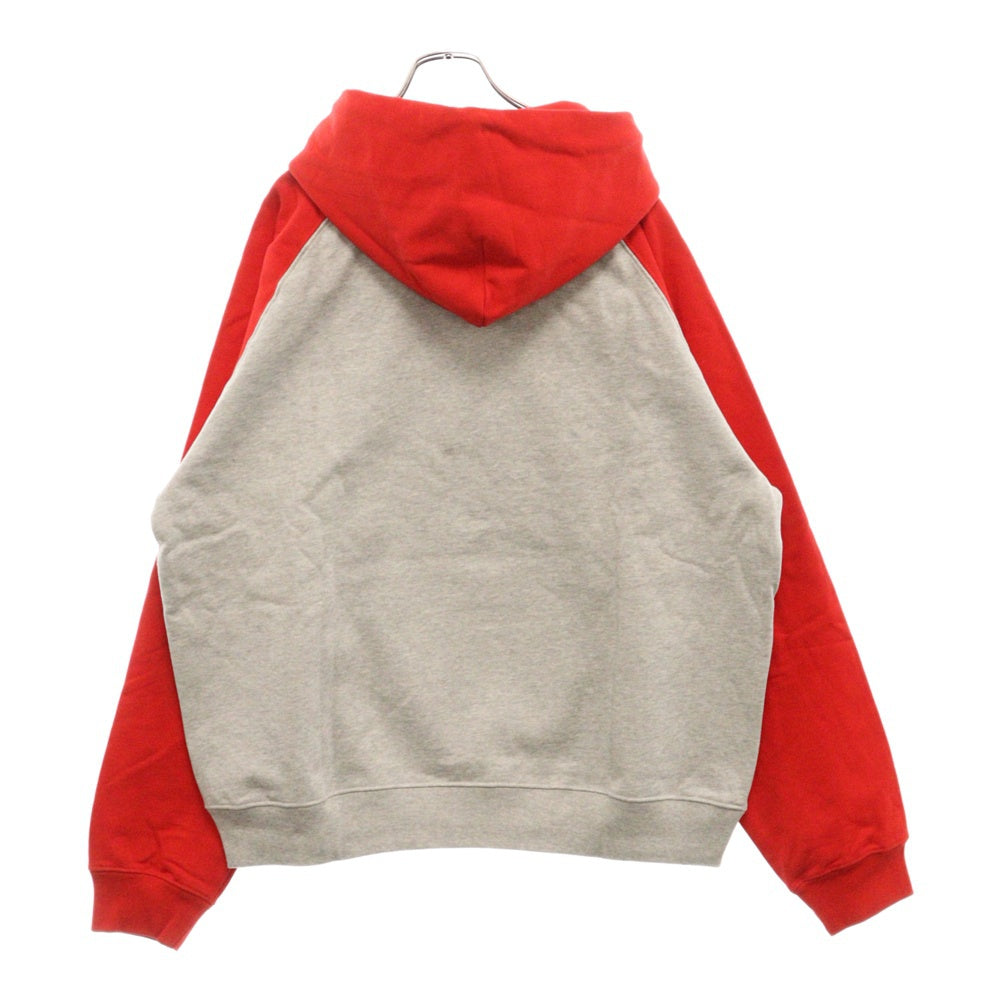 BREATH(ブレス) 23AW TWO TONE EMBROIDERY HOODIE ツートーンエンブロイダリーフーディー プルオーバーパーカー レッド BR23A-C5003