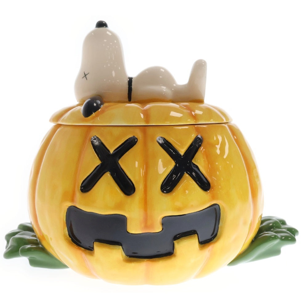 MEDICOM TOY(メディコムトイ) ×KAWS Originalfake Halloween Pumpkin Ceramic Jar カウズ オリジナルフェイク スヌーピー パンプキン セラミック カップ オレンジ　■