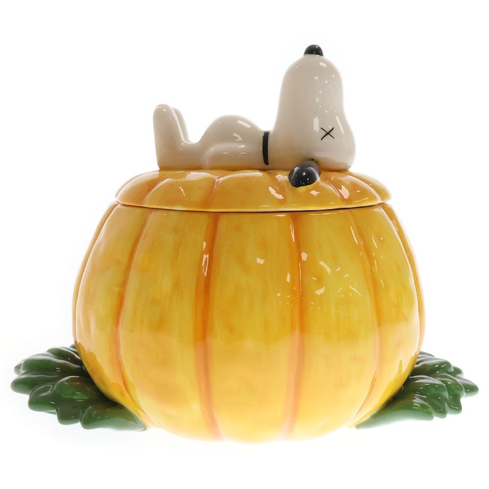 MEDICOM TOY(メディコムトイ) ×KAWS Originalfake Halloween Pumpkin Ceramic Jar カウズ オリジナルフェイク スヌーピー パンプキン セラミック カップ オレンジ　■