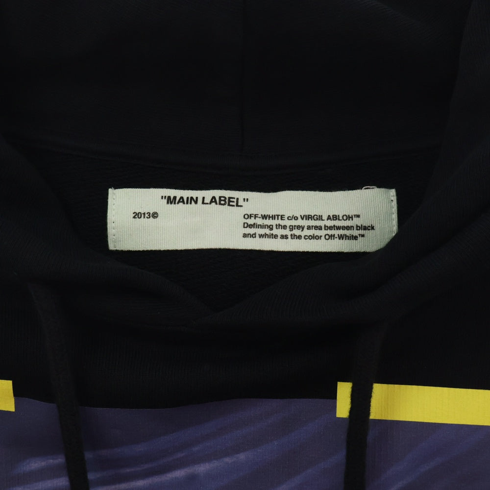 OFF-WHITE(オフホワイト) 17AW Diag Caravaggio Hoodie カラヴァッジオ プリントプルオーバースウェットパーカー フーディー ブラック OMBB003F17003016