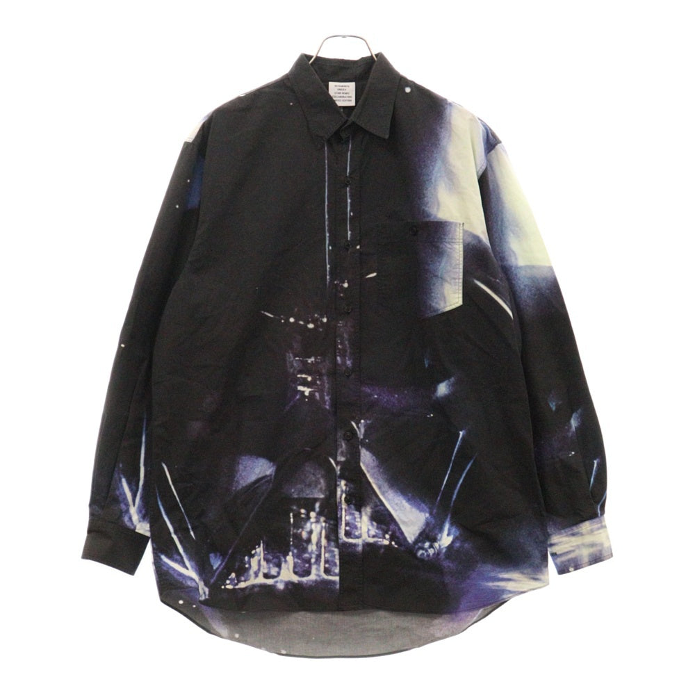 VETEMENTS(ヴェトモン) ×STARWARS スターウォーズ グラフィックオーバーサイズ 長袖シャツ ブラック USW21SH032