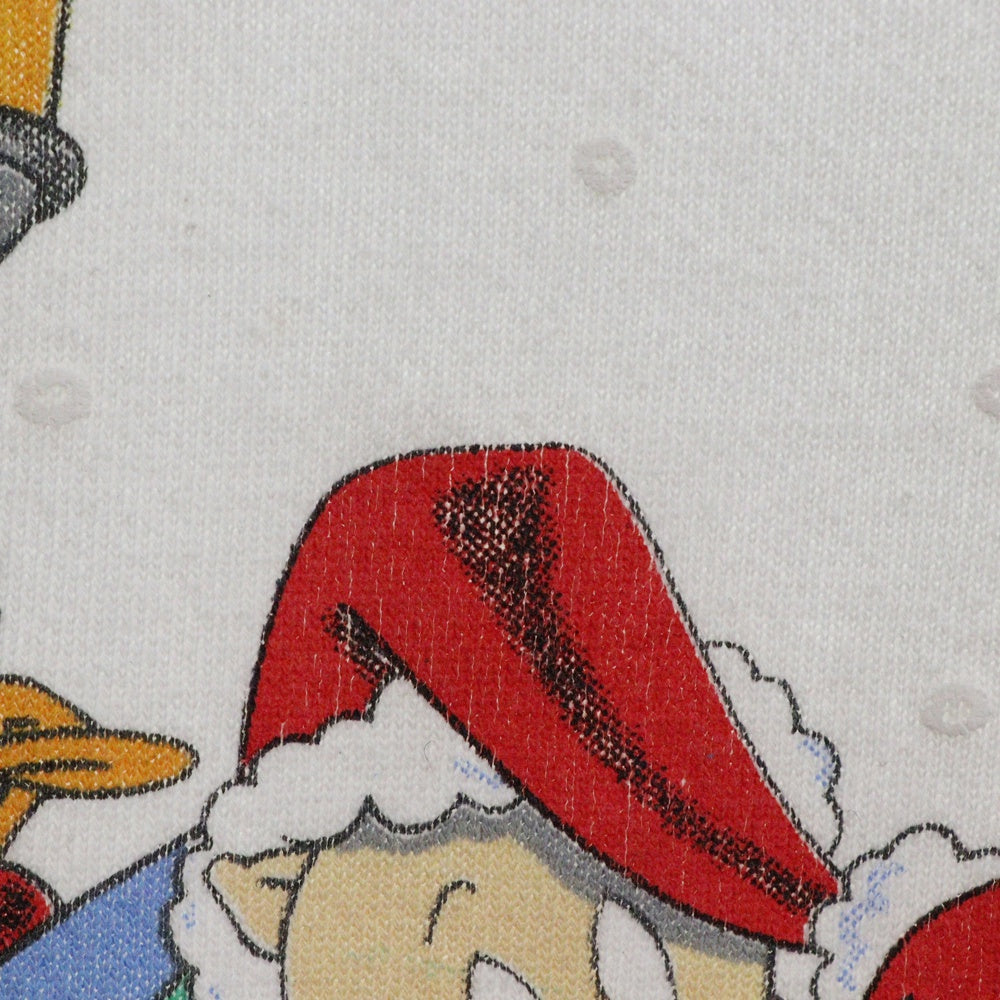 VINTAGE(ヴィンテージ) 90s Looney Tunes Christmas Crewneck Sweatshirt ルーニー・テューンズ クリスマスデザイン クルーネックスウェットトレーナー ホワイト