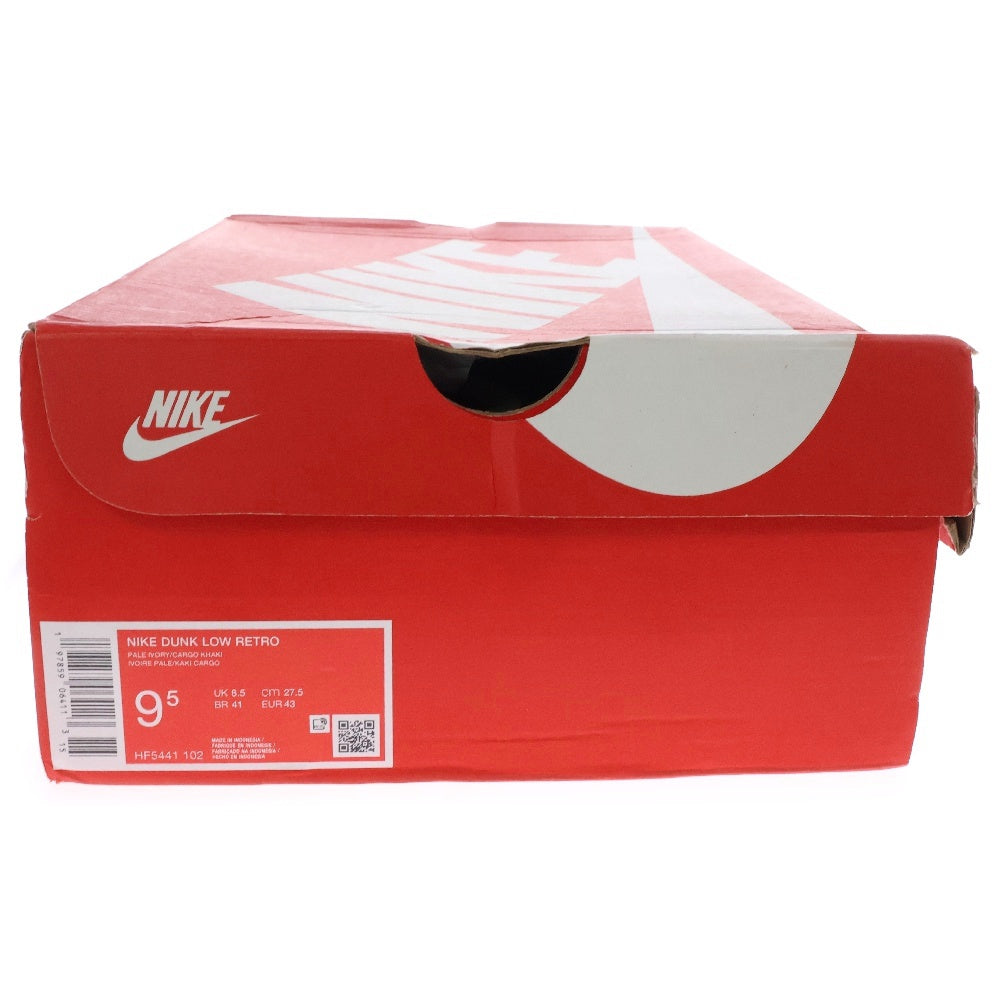 NIKE(ナイキ) Dunk Low Retro ダンク レトロ ローカットスニーカー US9.5/27.5cm ホワイト/カーキ HF5441-102