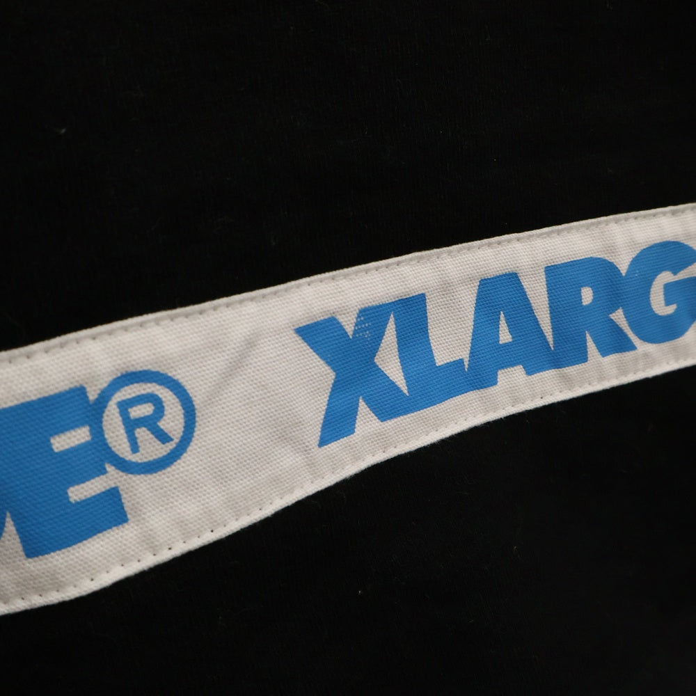 X-LARGE(エクストララージ) SONIC THE HEDGEHOG TAPED MOCKMECK SWEAT ソニック プリント プルオーバーパーカー スウェット ブラック