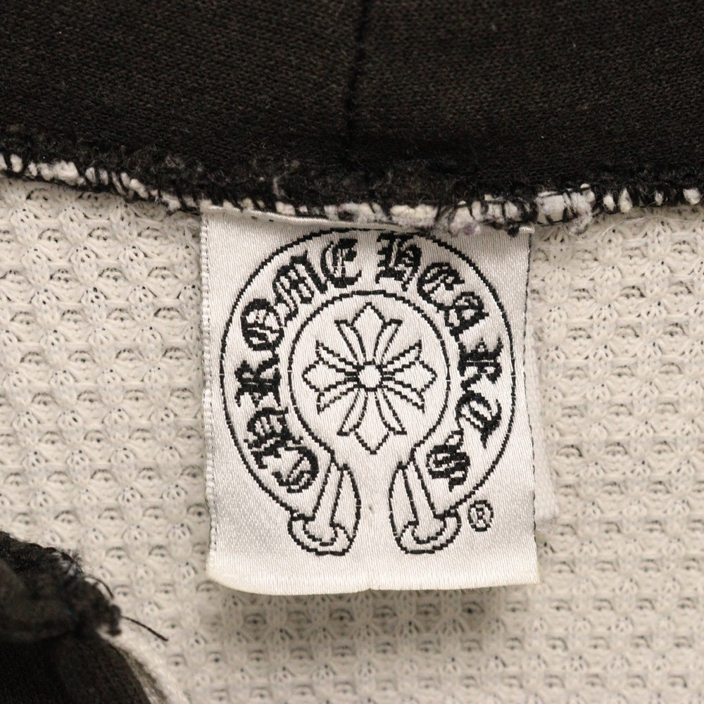 CHROME HEARTS(クロムハーツ) OLD Dagger Zip Hoodie オールドモデル ダガープリント 袖クロス 裏地サーマル ジップパーカーパーカー フーディー ブラック