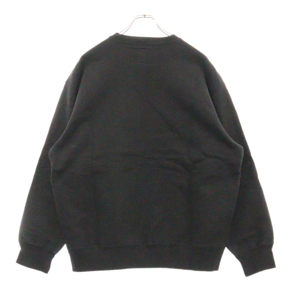 SUPREME(シュプリーム) 20AW ×Yohji Yamamoto Crewneck ヨウジヤマモト フロントロゴプリント クルーネックスウェットトレーナー ブラック