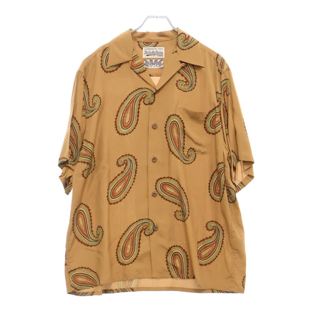 WACKO MARIA(ワコマリア) 21SS ×BUDSPOOL HAWAIIAN SHIRT バッズプール 舐達麻 ハワイアン ペイズリー柄 オープンカラー 半袖シャツ ブラウン