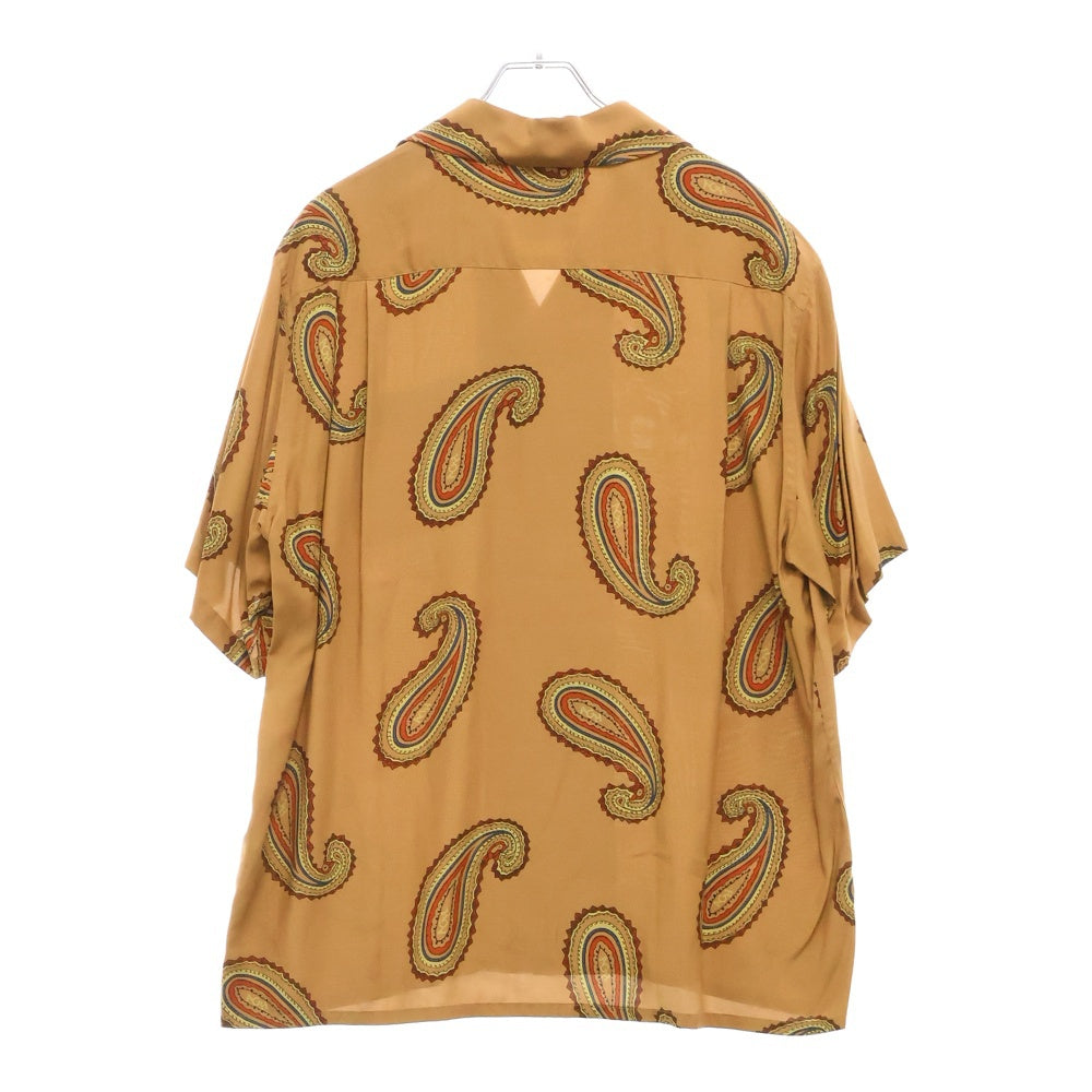 WACKO MARIA(ワコマリア) 21SS ×BUDSPOOL HAWAIIAN SHIRT バッズプール 舐達麻 ハワイアン ペイズリー柄 オープンカラー 半袖シャツ ブラウン