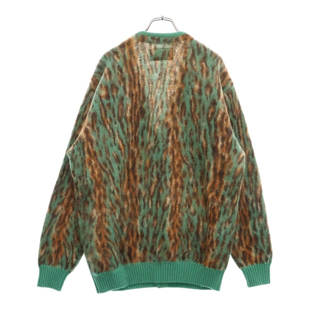 WACKO MARIA(ワコマリア) 22AW LEOPARD HEAVY MOHAIR CARDIGAN レオパード モヘアカーディガン グリーン/ブラウン 22FW-WMK-KN13