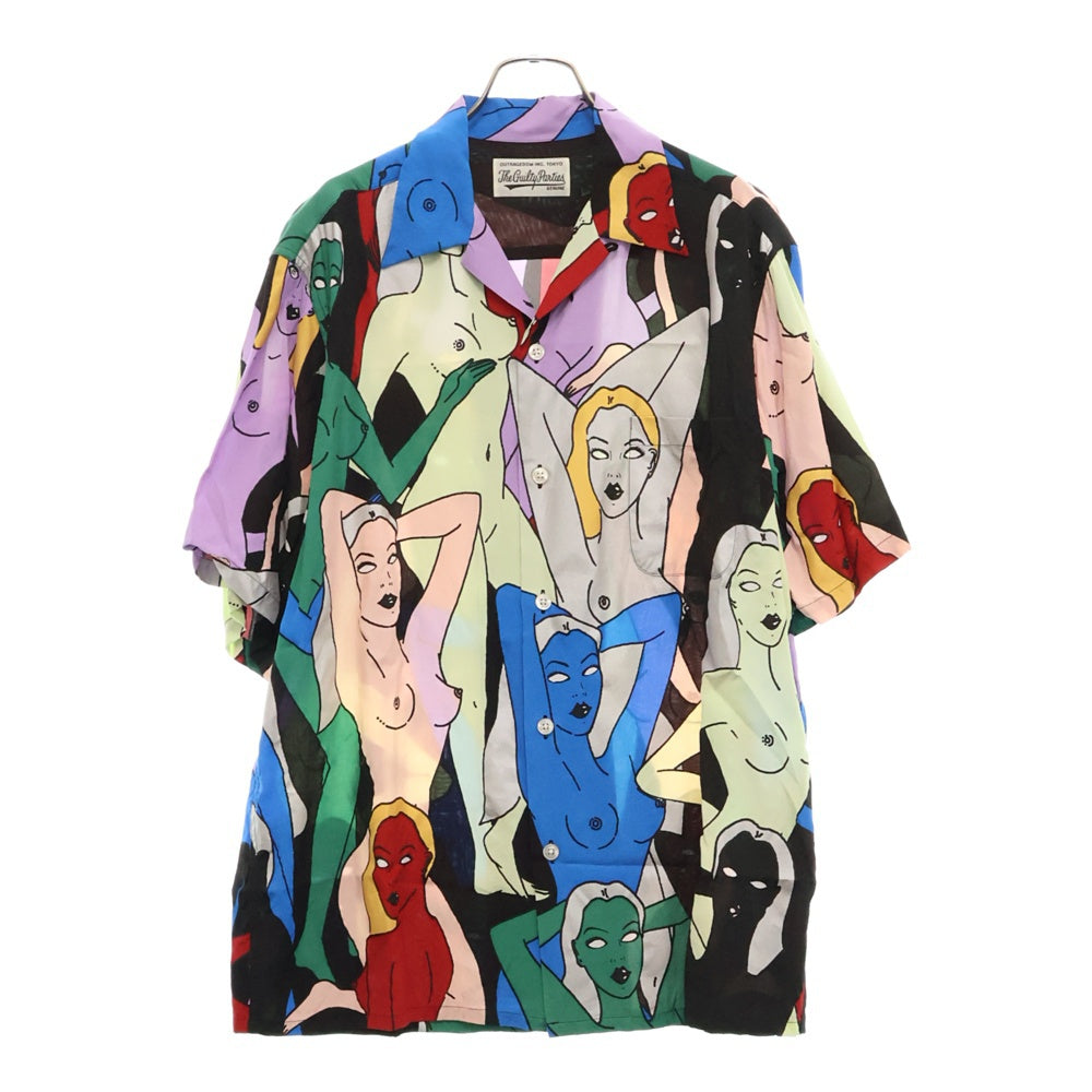 WACKO MARIA(ワコマリア) 22SS HAWAIIAN SHIRT 天国東京百女図 ハワイアン オープンカラー 半袖シャツ マルチ 22SS-WMS-HI02