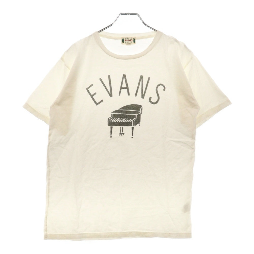WACKO MARIA(ワコマリア) 初期 EVANS フロントプリント 半袖Tシャツ カットソー ホワイト