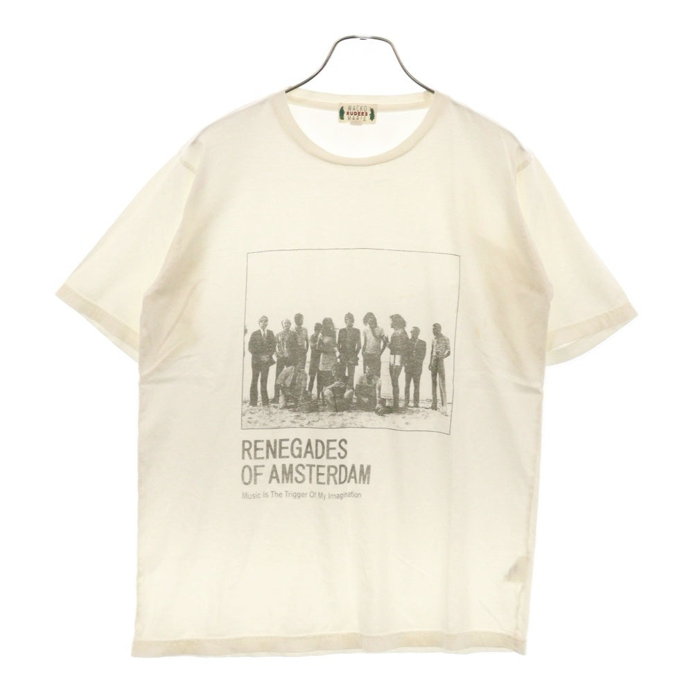 WACKO MARIA(ワコマリア) 初期 RENEGADES OF AMSTERDAM フォトプリント クルーネック 半袖Tシャツ カットソー ホワイト