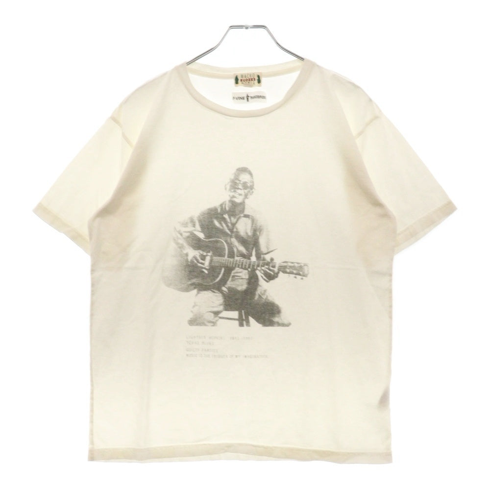 WACKO MARIA(ワコマリア) P-VINE RECORDS LIGHTNIN HOPKINS フォトプリント 半袖Tシャツ カットソー ホワイト
