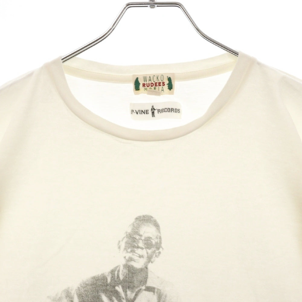 WACKO MARIA(ワコマリア) P-VINE RECORDS LIGHTNIN HOPKINS フォトプリント 半袖Tシャツ カットソー ホワイト