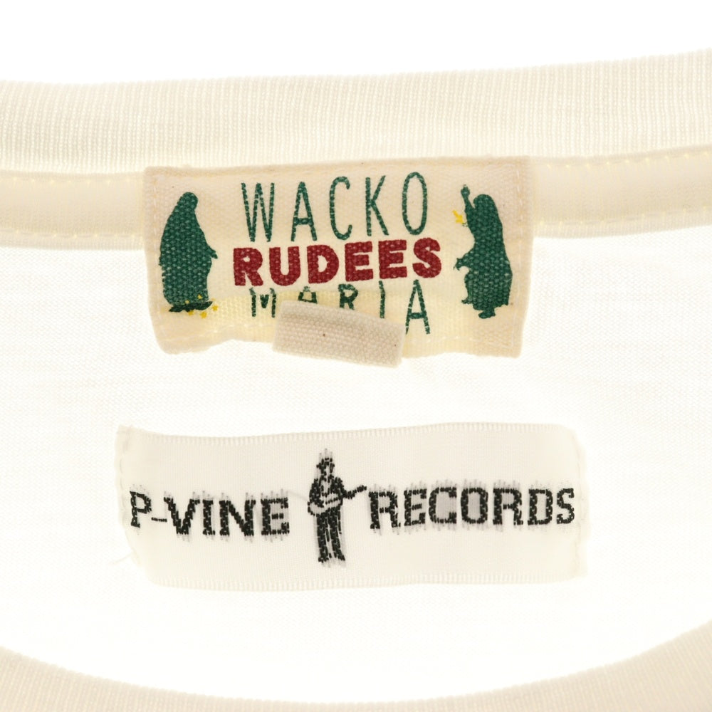 WACKO MARIA(ワコマリア) P-VINE RECORDS LIGHTNIN HOPKINS フォトプリント 半袖Tシャツ カットソー ホワイト