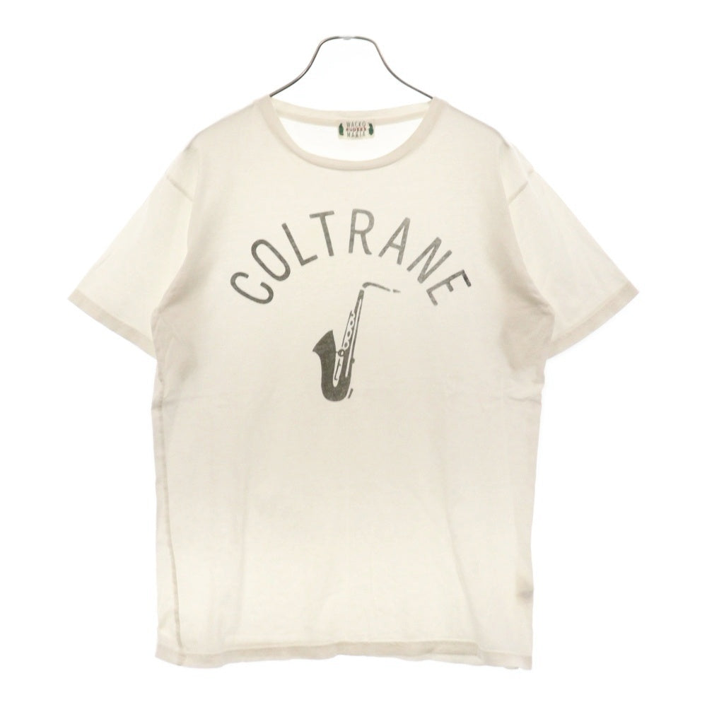 WACKO MARIA(ワコマリア) 初期 COLTRANE フロントプリント 半袖Tシャツ カットソー ホワイト