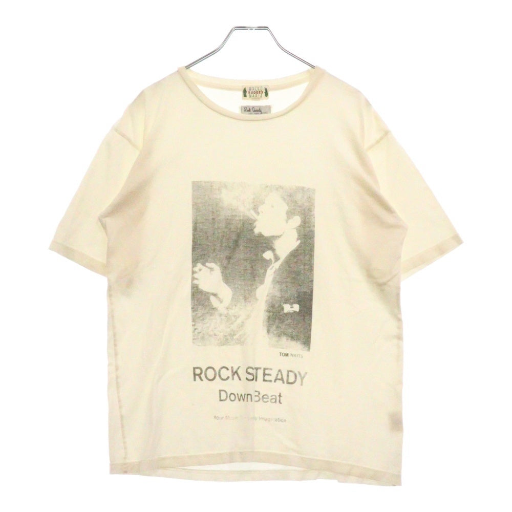WACKO MARIA(ワコマリア) 初期 ROCK STEADY Down Beat フォトプリント 半袖Tシャツ カットソー ホワイト