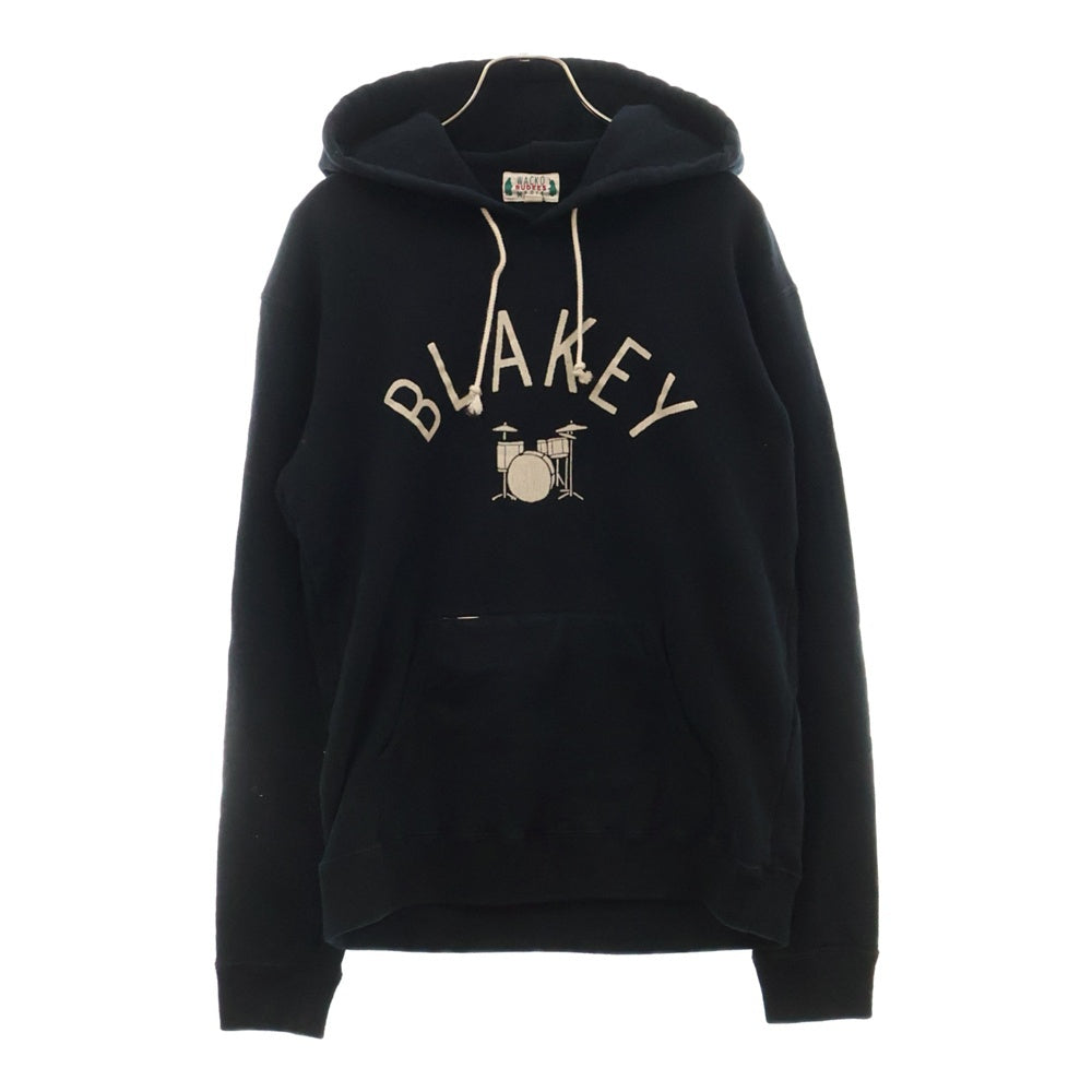 WACKO MARIA(ワコマリア) BLAKEY フロントプリント プルオーバー スウェットパーカー フーディー ブラック