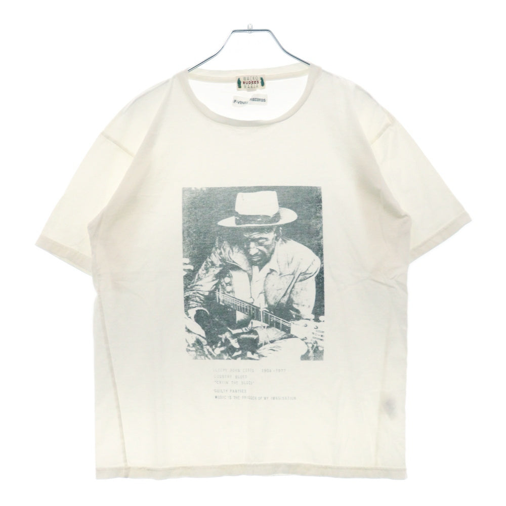 WACKO MARIA(ワコマリア) P-VINE RECORDS SLEEPY JOHN ESTES フォトプリント 半袖Tシャツ カットソー ホワイト