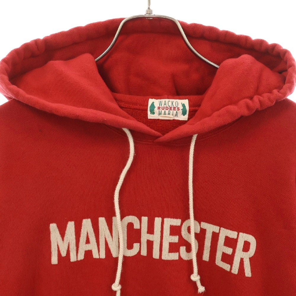 WACKO MARIA(ワコマリア) MANCHESTER フロントプリント プルオーバー スウェットパーカー フーディー レッド